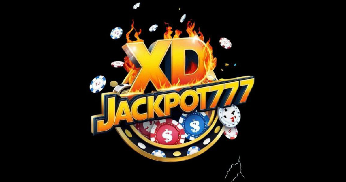 Main hero banner showing XD Jackpot 777 Casino with 777 slot reels and welcome offer